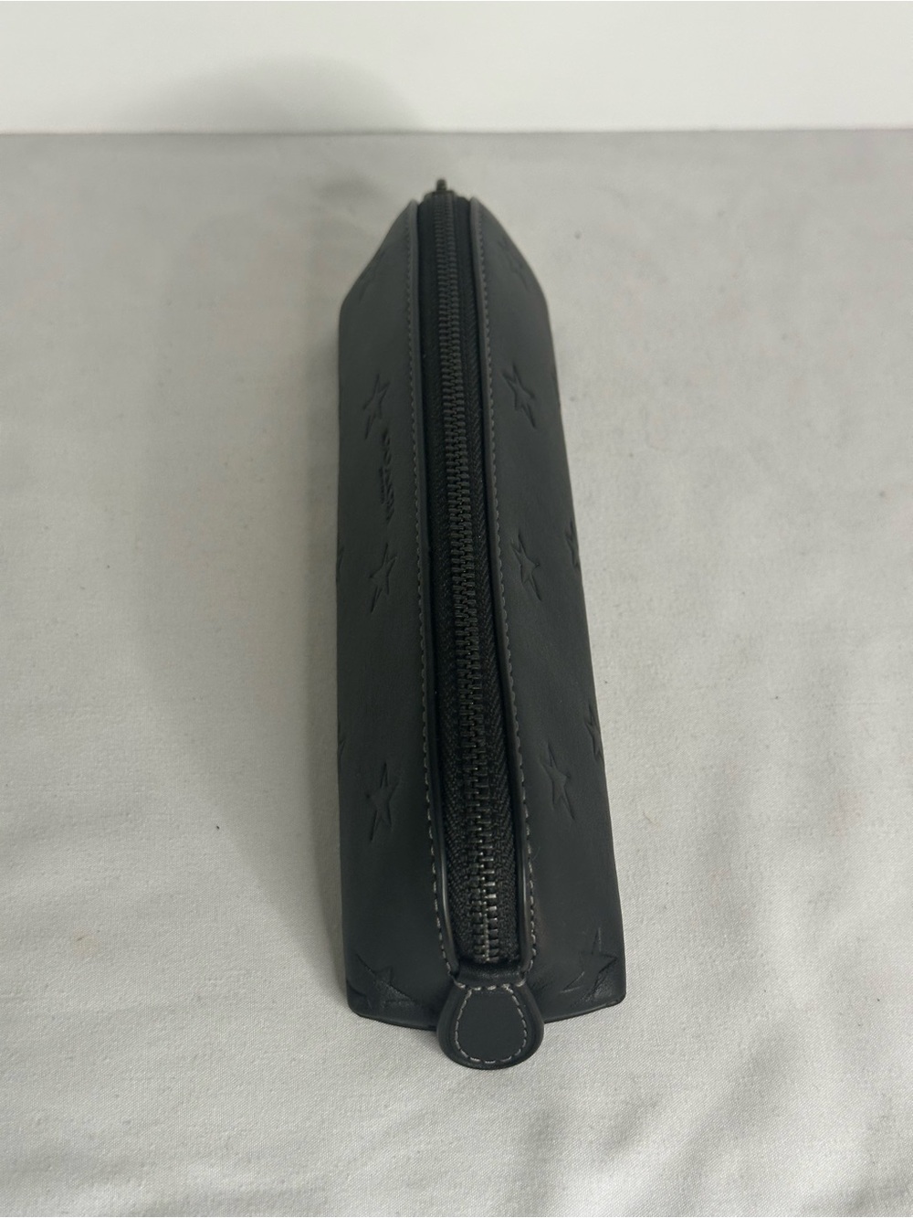 Coach Black Star-Embossed Leather Pencil Case Pouch - Picture 5 of 7